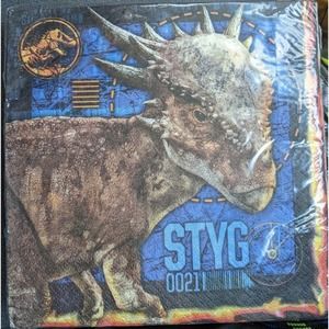 2 Unique Industries Jurassic World 2 Lunch Napkin 16 pc universal studios